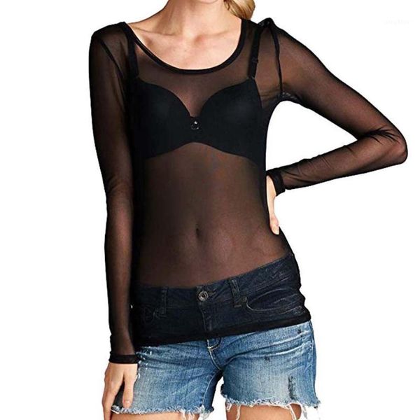 women blouse see-through long sleeve seamless arm shaper sheer mesh shirt casual female and blouses plus size women's & shirts, White
women blouse see-through long sleeve seamless arm shaper sheer mesh shirt casual female and blouses plus size women's & shirts, White