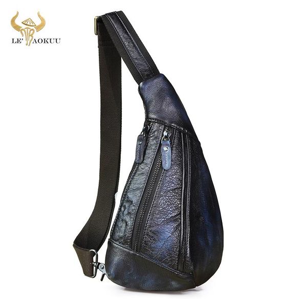 mens genuine leather fashion blue tringle chest pack bag design male sling crossbody one shoulder backpack daypack 8807 waist bags
mens genuine leather fashion blue tringle chest pack bag design male sling crossbody one shoulder backpack daypack 8807 waist bags