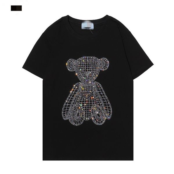 fashion t shirt pujia 2021 spring and summer couple's triangle drill colorful bear three dimensional round neck short sleeve, White
fashion t shirt pujia 2021 spring and summer couple's triangle drill colorful bear three dimensional round neck short sleeve, White