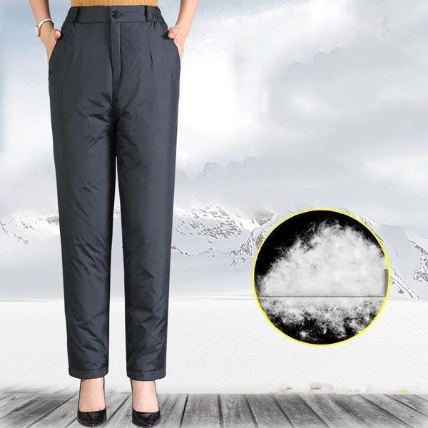 winter thicken warm down womens capris elastic waist casual trousers slim 90% white duck long e161, Black;white
winter thicken warm down womens capris elastic waist casual trousers slim 90% white duck long e161, Black;white