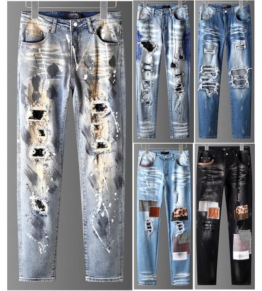 mens jeans classical distressed motorcycle biker jean luxury deisnger rock skinny slim ripped holes letters quality brand hip hop denim, Blue
mens jeans classical distressed motorcycle biker jean luxury deisnger rock skinny slim ripped holes letters quality brand hip hop denim, Blue