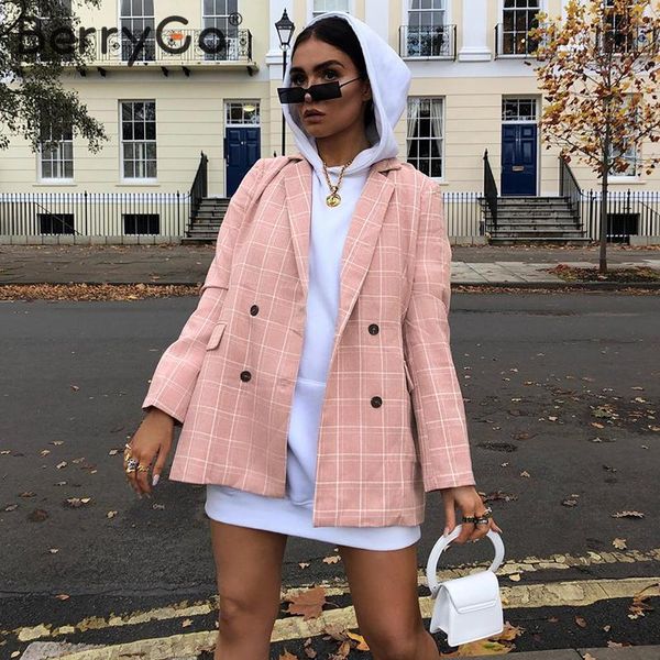 berrygo summer style plaid women blazer suits set long sleeve double breasted pant suit female office ladies two piece 210513, White
berrygo summer style plaid women blazer suits set long sleeve double breasted pant suit female office ladies two piece 210513, White