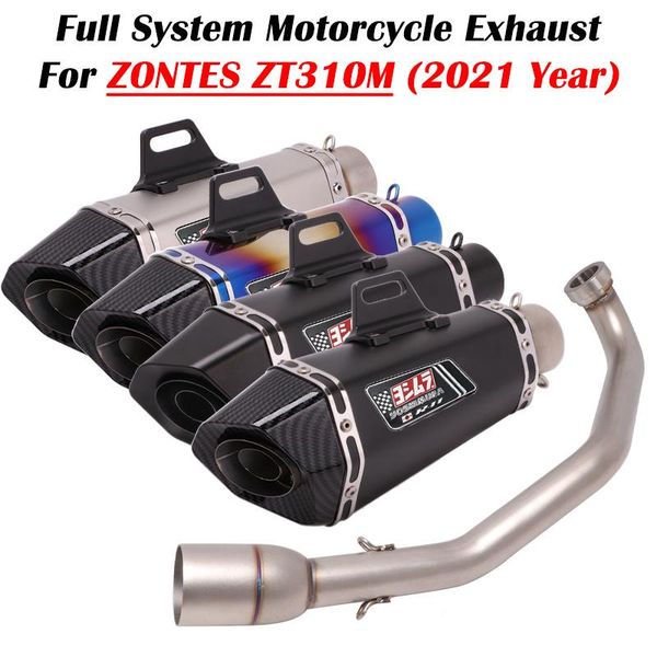 motorcycle exhaust system for zontes zt310m 310m 2021 full escape systems modified muffler with front link pipe db killer
motorcycle exhaust system for zontes zt310m 310m 2021 full escape systems modified muffler with front link pipe db killer