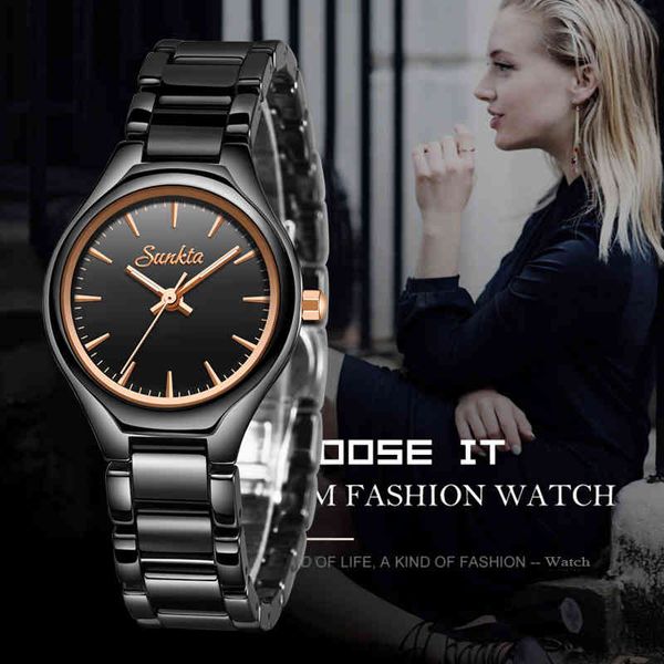 sunkta brand luxury women watches black ceramic watch women dress quartz wristwatch for women relogios femininos wife gift clock 210517, Slivery;brown
sunkta brand luxury women watches black ceramic watch women dress quartz wristwatch for women relogios femininos wife gift clock 210517, Slivery;brown