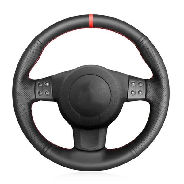 steering wheel covers black artificial leather red marker hand-stitched no-slip car cover for seat leon (2) 2006-2008 ibiza (6l) 2007
steering wheel covers black artificial leather red marker hand-stitched no-slip car cover for seat leon (2) 2006-2008 ibiza (6l) 2007