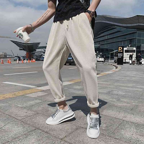men's pants spring autumn corduroy slim fashion drawstring casual men streetwear korean hip-hop harem mens trousers zeft, Black
men's pants spring autumn corduroy slim fashion drawstring casual men streetwear korean hip-hop harem mens trousers zeft, Black