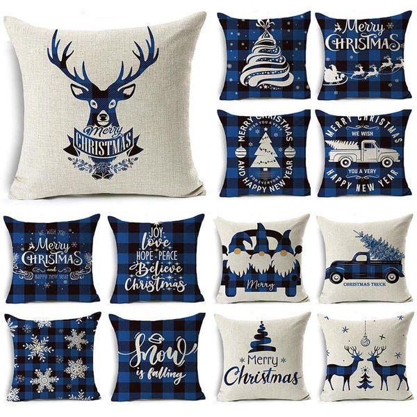 cushion/decorative pillow christmas pillowcase blue plaid art deco cushion cover sofa home gift 45cm*45 cm
cushion/decorative pillow christmas pillowcase blue plaid art deco cushion cover sofa home gift 45cm*45 cm