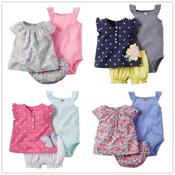 born baby girl clothes set summer cute clothing romper 3pcs toddler infant children sets, White
born baby girl clothes set summer cute clothing romper 3pcs toddler infant children sets, White