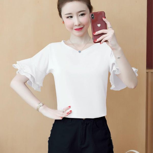 women's blouses & shirts blouse shirt women 2021 korean fashion summer chiffon v-neck short sleeve office female elegant ladies blusas, White
women's blouses & shirts blouse shirt women 2021 korean fashion summer chiffon v-neck short sleeve office female elegant ladies blusas, White
