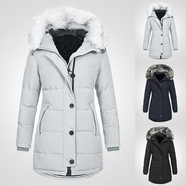 women's jackets plus size women winter solid thick parkas coats hooded zipper warm overcoats with fur collar slim padded jacket t6, Black;brown
women's jackets plus size women winter solid thick parkas coats hooded zipper warm overcoats with fur collar slim padded jacket t6, Black;brown