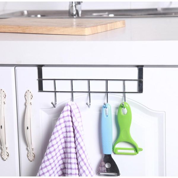 hangers & racks 5 hook stainless steel door cabinet back hanger coat home storage supplies kitchen tools towel cleaning cloth gadget
hangers & racks 5 hook stainless steel door cabinet back hanger coat home storage supplies kitchen tools towel cleaning cloth gadget