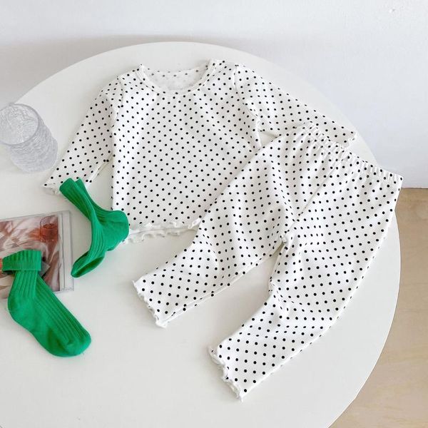 clothing sets 2021 autumn baby girl dot print clothes set long sleeve + pants 2pcs infant cotton pajamas suit kids girls, White
clothing sets 2021 autumn baby girl dot print clothes set long sleeve + pants 2pcs infant cotton pajamas suit kids girls, White