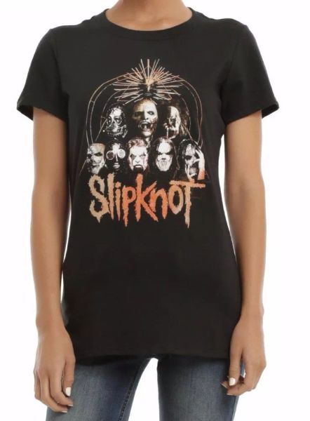 Slipknot TRIANGLE GROUP Girls Women's T-Shirt NEW Licensed Front & Back Design, White;black
Slipknot TRIANGLE GROUP Girls Women's T-Shirt NEW Licensed Front & Back Design, White;black