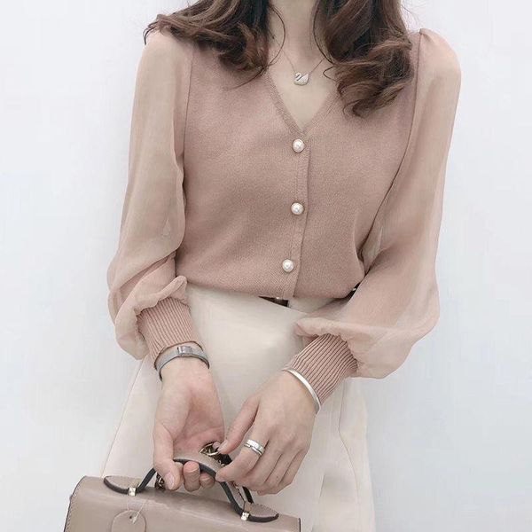 women's blouses & shirts women 2021 spring long sleeve button chiffon female fashion v-neck solid color ladies loose casual x57, White
women's blouses & shirts women 2021 spring long sleeve button chiffon female fashion v-neck solid color ladies loose casual x57, White