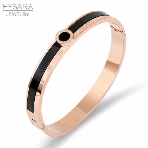 classic roman numeral letter round bangles trendy jewelry titanium steel rose gold color couple love for women bangle, Black
classic roman numeral letter round bangles trendy jewelry titanium steel rose gold color couple love for women bangle, Black