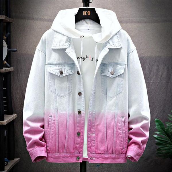 men's jackets spring mens denim jacket trendy fashion slim gradient color male retro cowboy jeans clothing, Black;brown
men's jackets spring mens denim jacket trendy fashion slim gradient color male retro cowboy jeans clothing, Black;brown