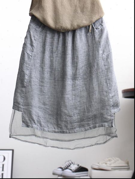 retro kawaii mesh cotton women skirt and linen wide long paragraph wild white a line vintage solid knee length, Black
retro kawaii mesh cotton women skirt and linen wide long paragraph wild white a line vintage solid knee length, Black