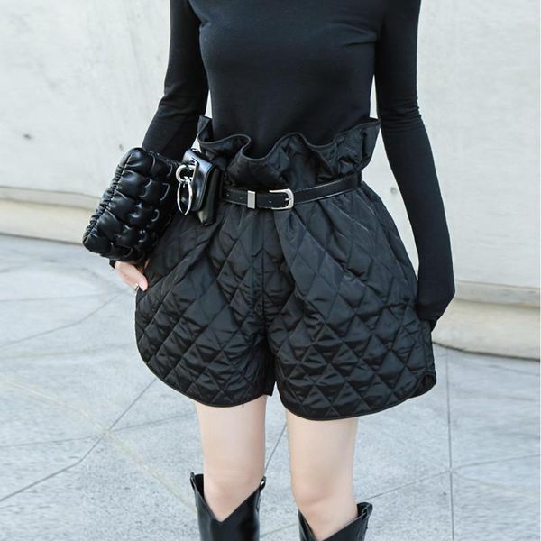 women's shorts johnature 2021 autumn winter high waist ruffles wide leg casual fashion loose solid color elastic women, White;black
women's shorts johnature 2021 autumn winter high waist ruffles wide leg casual fashion loose solid color elastic women, White;black