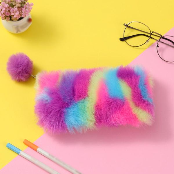 rainbow plush pencil case quality polyester school supplies stationery gift pencilcase cute box tools cosmetic bags & cases
rainbow plush pencil case quality polyester school supplies stationery gift pencilcase cute box tools cosmetic bags & cases