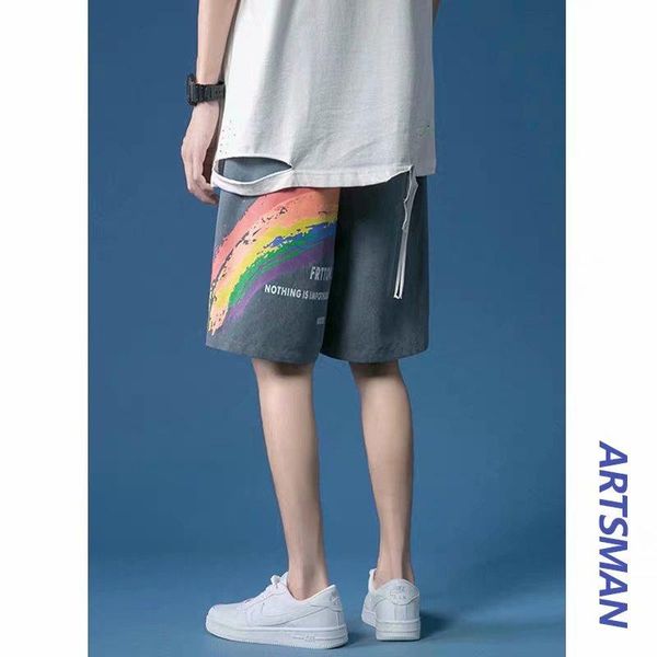 mens summer rainbow printed short pants mans hip hop harajuku sweatpants male fashion clothing shorts 2021 men's, White;black
mens summer rainbow printed short pants mans hip hop harajuku sweatpants male fashion clothing shorts 2021 men's, White;black