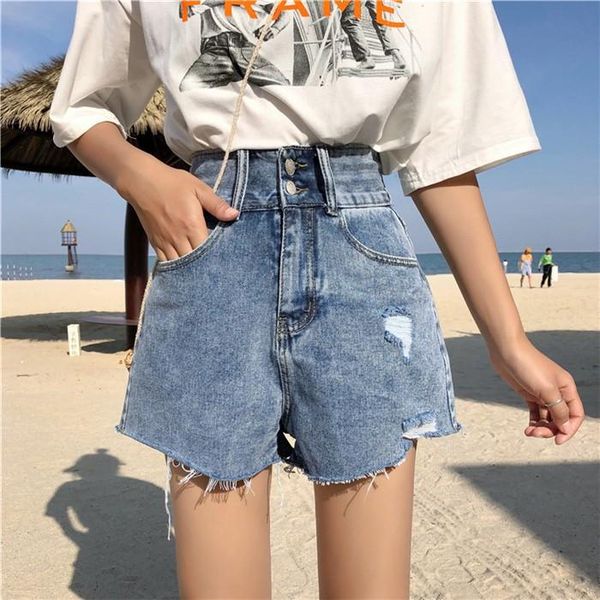 women's shorts 2021 high-waisted denim for women south korean version of the summer wide leg pants, White;black
women's shorts 2021 high-waisted denim for women south korean version of the summer wide leg pants, White;black