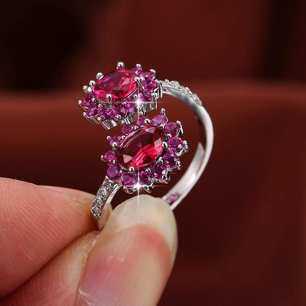 wedding rings dainty female rose red crystal thin ring charm silver color open for women vintage flower zircon engagement, Slivery;golden
wedding rings dainty female rose red crystal thin ring charm silver color open for women vintage flower zircon engagement, Slivery;golden