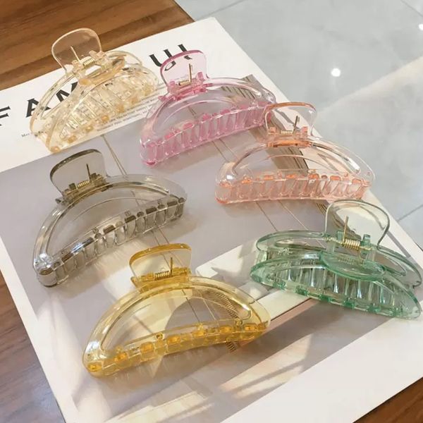 transparent big hair claw clamps geometric hollow semicircle barrettes women makeup hair styling tools fashion hair accessories, Slivery;golden
transparent big hair claw clamps geometric hollow semicircle barrettes women makeup hair styling tools fashion hair accessories, Slivery;golden
