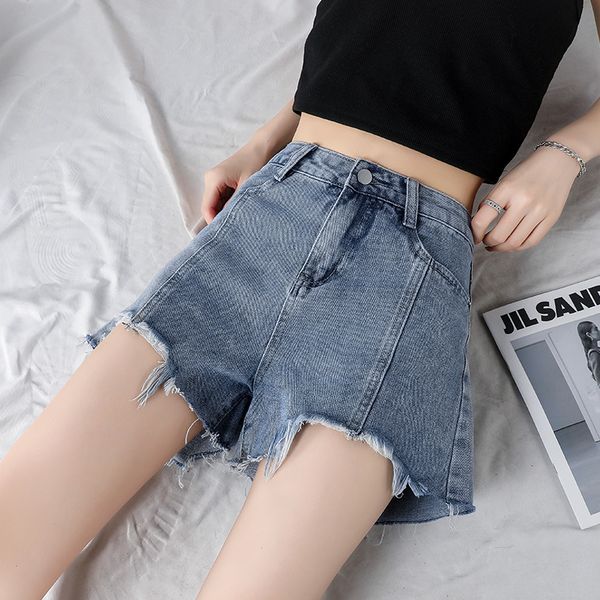 women's shorts high waist denim 2021 summer new loose and thin a-line net red wide leg pants fashion, White;black
women's shorts high waist denim 2021 summer new loose and thin a-line net red wide leg pants fashion, White;black