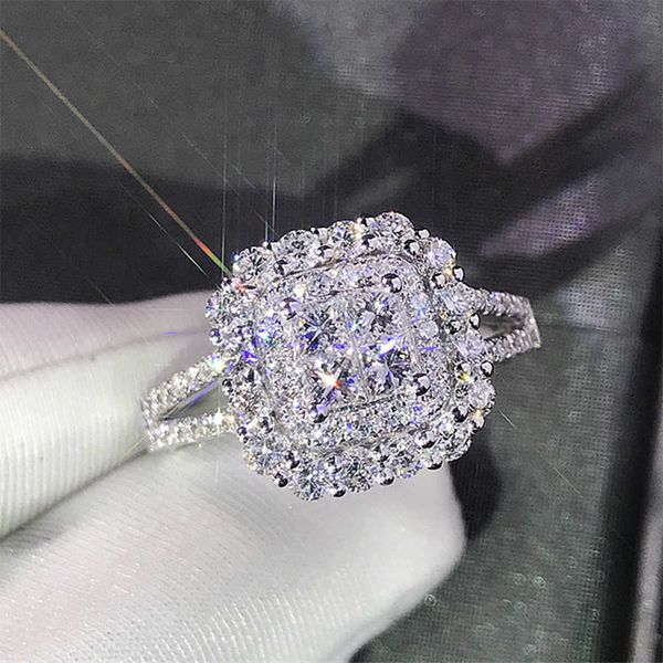 huitan gorgeous square shape women ring bling iced out micro pave zircon dazzling bridal wedding engage, Silver
huitan gorgeous square shape women ring bling iced out micro pave zircon dazzling bridal wedding engage, Silver