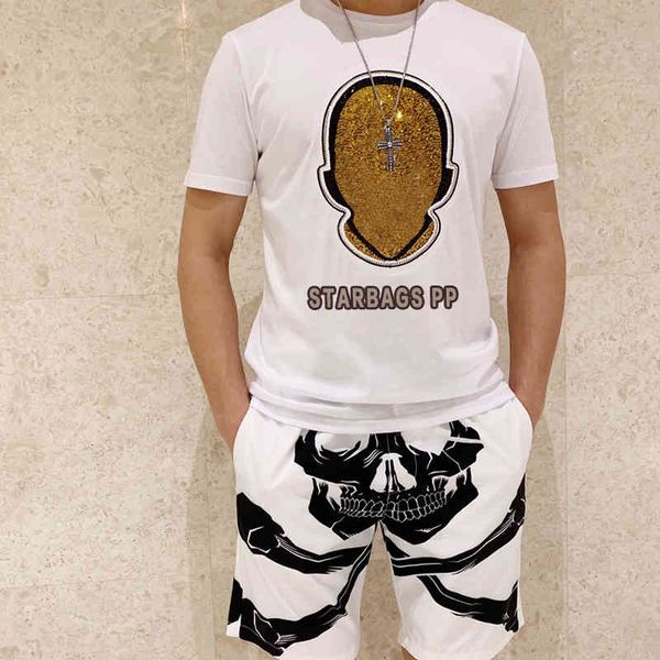 men's tracksuits starbag pp 2021 will see fashion custom diamond original skull color print thin shorts short shirt suit, Gray
men's tracksuits starbag pp 2021 will see fashion custom diamond original skull color print thin shorts short shirt suit, Gray