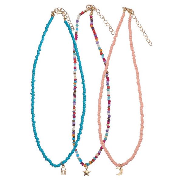 pendant necklaces 3pcs unique stylish bead chains star moon modeling, Silver
pendant necklaces 3pcs unique stylish bead chains star moon modeling, Silver