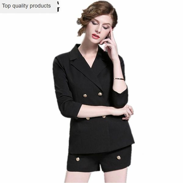 women's suits & blazers women 2021 formal autumn spring female jacket black costumes bussiness shorts trouser suit for blazer yq091, White;black
women's suits & blazers women 2021 formal autumn spring female jacket black costumes bussiness shorts trouser suit for blazer yq091, White;black