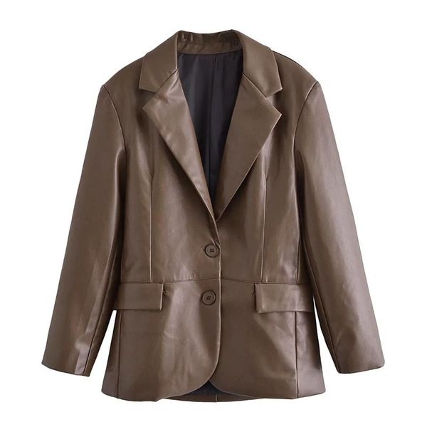 women's suits & blazers elegant pu blazer women fur leather jacket winter spring long sleeve office suit ladies korean femenino 2021, White;black
women's suits & blazers elegant pu blazer women fur leather jacket winter spring long sleeve office suit ladies korean femenino 2021, White;black