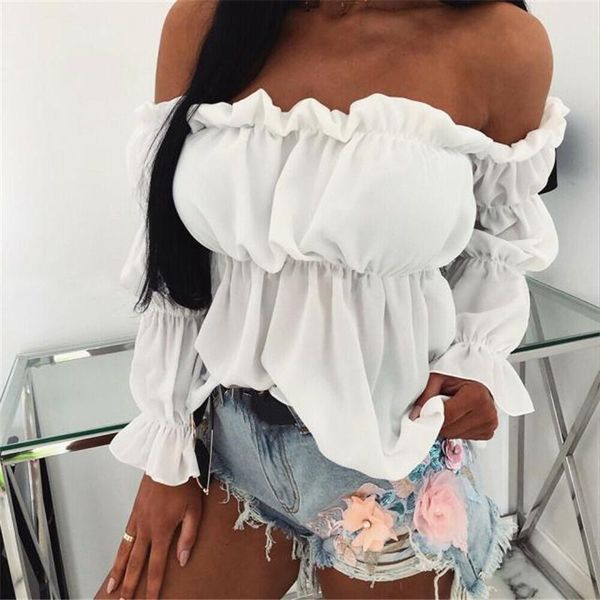 women's blouses & shirts off shoulder blouse for female summer casual fashion pullovers women solid color ruched long sleeve club beach, White
women's blouses & shirts off shoulder blouse for female summer casual fashion pullovers women solid color ruched long sleeve club beach, White