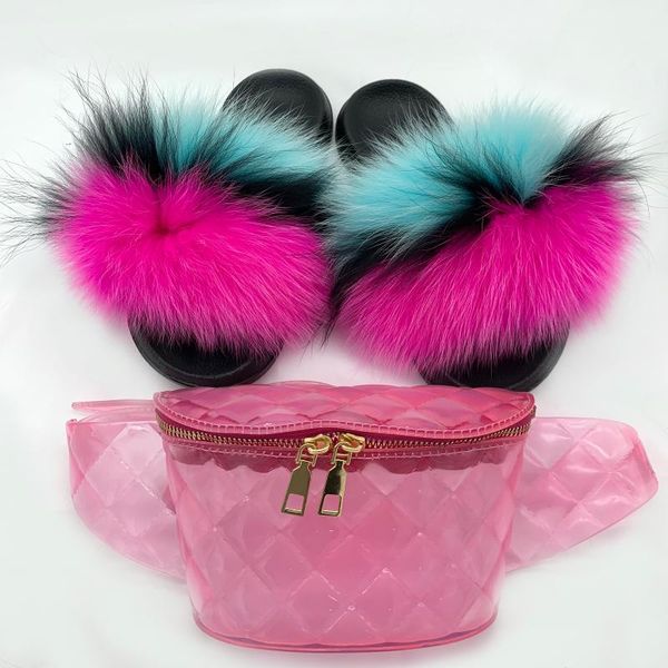 women's real fur slippers girl's fluffy slides female luxury shoes ladies furry flat sandals transparent waist bags sets, Black
women's real fur slippers girl's fluffy slides female luxury shoes ladies furry flat sandals transparent waist bags sets, Black