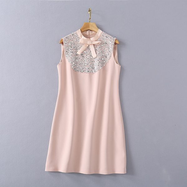 dresses european and american women's clothing 2021 spring sleeveless collar bow stud bead fashion dress wsax, Black;gray
dresses european and american women's clothing 2021 spring sleeveless collar bow stud bead fashion dress wsax, Black;gray