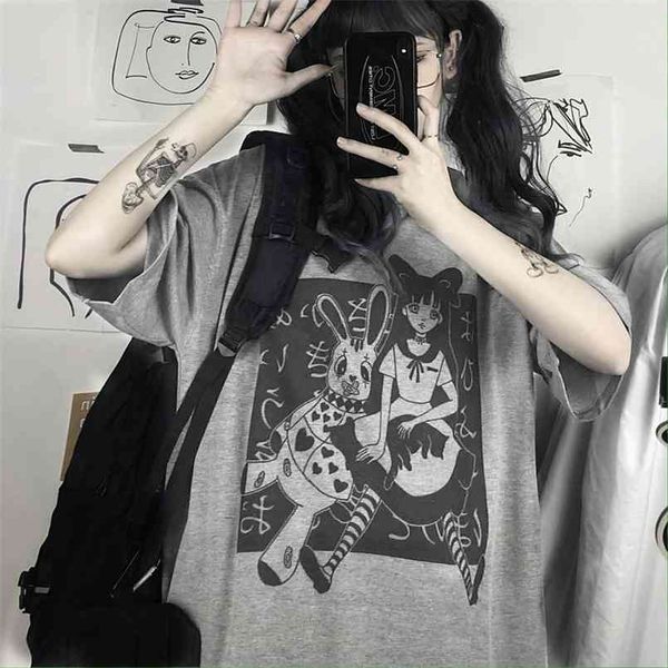 biggorange harajuku t shirt aesthetic gothic punk cartoon short sleeve o neck summer loose oversize streetwear tshirt 210708, White
biggorange harajuku t shirt aesthetic gothic punk cartoon short sleeve o neck summer loose oversize streetwear tshirt 210708, White