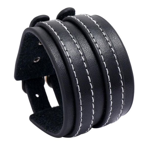 men's punk rock vintage wide multilayer pu leather cuff charm bracelets jewelry fashion accessories bangle, Black
men's punk rock vintage wide multilayer pu leather cuff charm bracelets jewelry fashion accessories bangle, Black