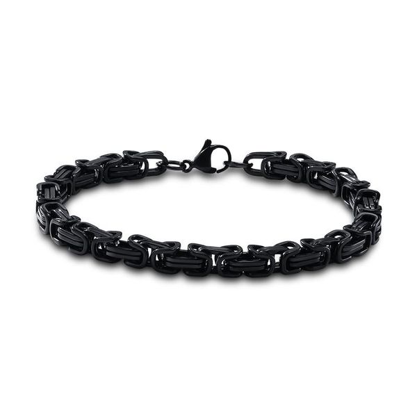 link, chain 2021 trendy stainless steel square byzantine gold titanium fashion and domineering accessory bracelet suitable for men, Black
link, chain 2021 trendy stainless steel square byzantine gold titanium fashion and domineering accessory bracelet suitable for men, Black