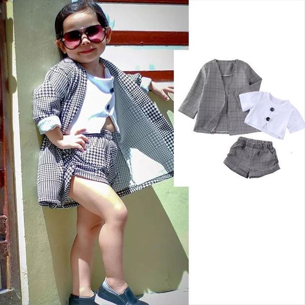 3pcs plaid childrens formal clothes set short sleeve shorts coat winter warmer for 1 6y infant baby girl kid, White
3pcs plaid childrens formal clothes set short sleeve shorts coat winter warmer for 1 6y infant baby girl kid, White