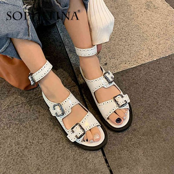 sophitina rome sandals cow leather fashion buckle solid special design shoes handmade sandals po545 210513, Black
sophitina rome sandals cow leather fashion buckle solid special design shoes handmade sandals po545 210513, Black