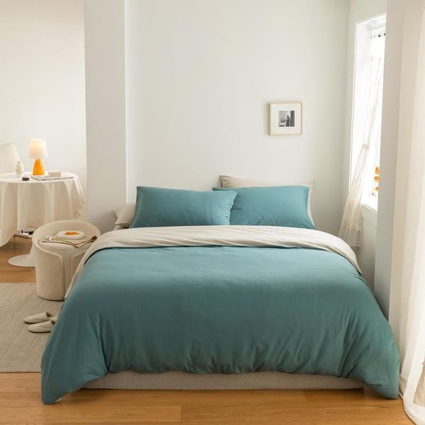 bedding sets 100%cotton knitted weave duvet cover set full double size 4 pcs solid color reversible comforter soft and breathable
bedding sets 100%cotton knitted weave duvet cover set full double size 4 pcs solid color reversible comforter soft and breathable
