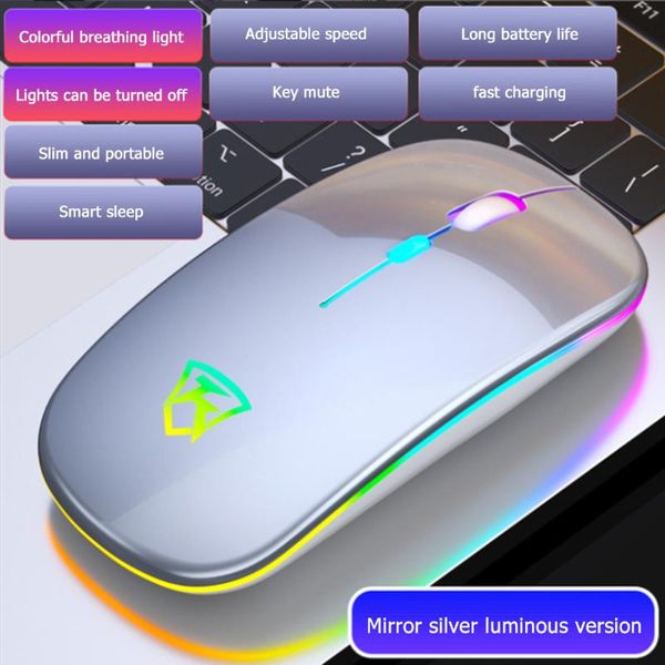 2.4g slim wireless mouse with usb receiver 1600 dpi adjustable silent click breathing backlight rechargeable optical mice for pc
2.4g slim wireless mouse with usb receiver 1600 dpi adjustable silent click breathing backlight rechargeable optical mice for pc