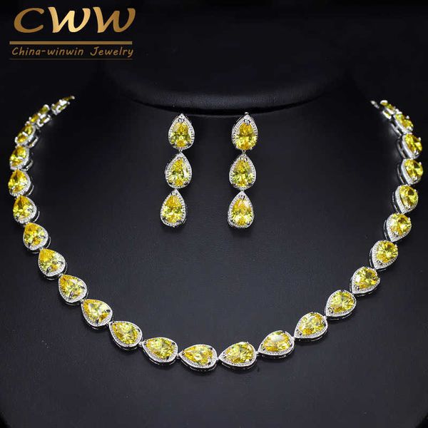 trendy yellow water drop cubic zirconia big choker necklace and earring set for bridal wedding jewelry t133 210714, Silver
trendy yellow water drop cubic zirconia big choker necklace and earring set for bridal wedding jewelry t133 210714, Silver