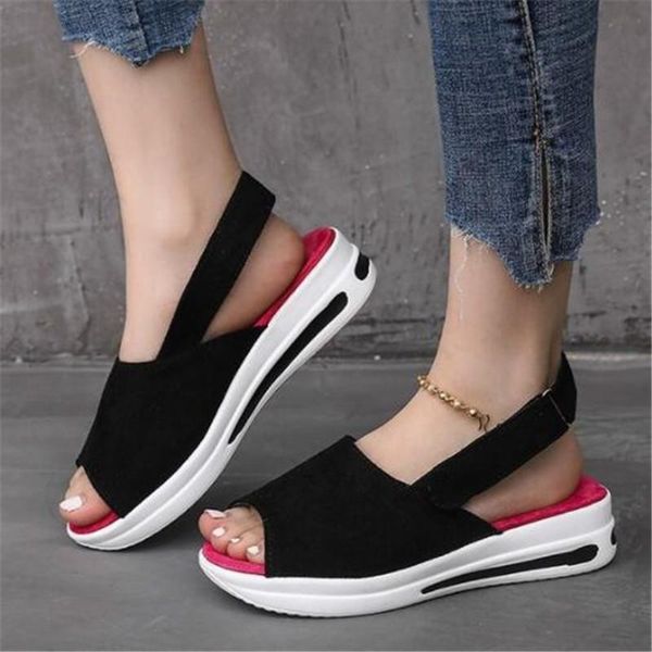 sandals 2021 ladies comfortable wedge open toe beach shoes women's plus size 35-43 sandal platform, Black
sandals 2021 ladies comfortable wedge open toe beach shoes women's plus size 35-43 sandal platform, Black