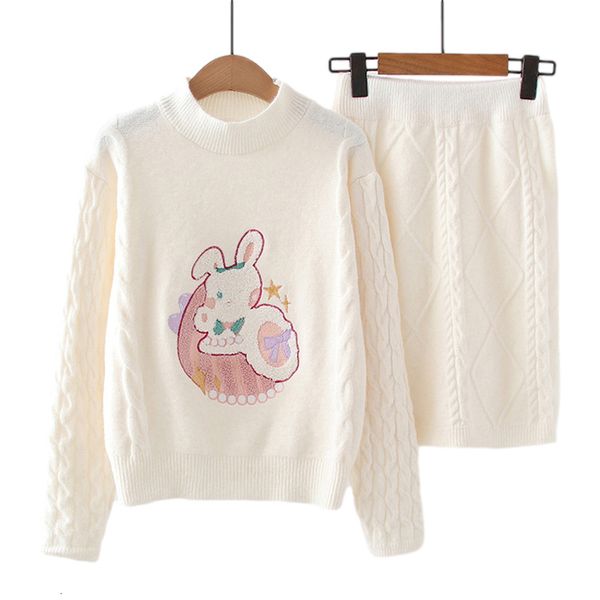 men's sweaters korean winter kawaii women's high-collar jumper cute vintage sweater cord rabbit 2 piece skirt outfits set w9g7, White;black
men's sweaters korean winter kawaii women's high-collar jumper cute vintage sweater cord rabbit 2 piece skirt outfits set w9g7, White;black