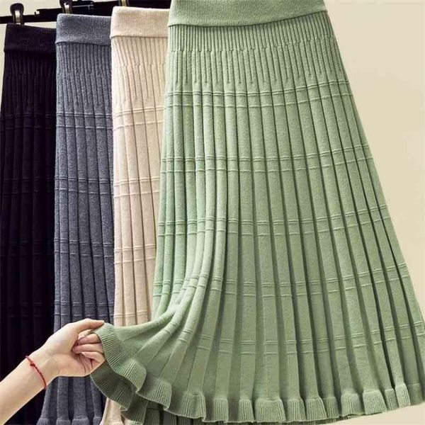 thick knit skirt women's autumn and winter wild mid-length pleated high waist skirt fishtail wool skirt 210412, Black
thick knit skirt women's autumn and winter wild mid-length pleated high waist skirt fishtail wool skirt 210412, Black