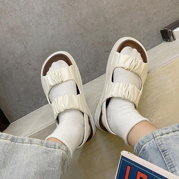 sandals thick-soled non-slip beach summer simple and versatile pure color ladies casual, Black
sandals thick-soled non-slip beach summer simple and versatile pure color ladies casual, Black