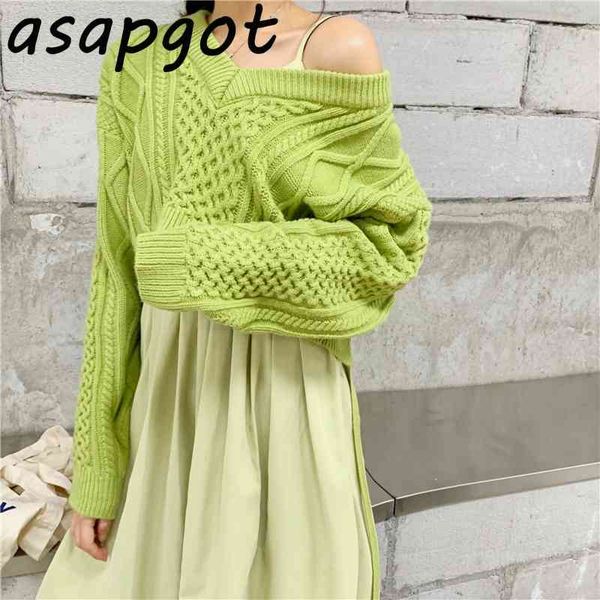 asapgot fashion temperament yellow sets new pullovers knitted v neck back lace up twist sweater women green straps dress casual 210407, White
asapgot fashion temperament yellow sets new pullovers knitted v neck back lace up twist sweater women green straps dress casual 210407, White