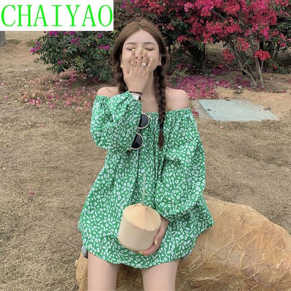casual dresses samuzi fast fashion women's clothing - summer korean loose floral one shoulder bubble sleeve shirt design, Black;gray
casual dresses samuzi fast fashion women's clothing - summer korean loose floral one shoulder bubble sleeve shirt design, Black;gray